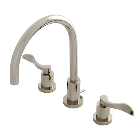 Kingston Brass KS8926DFL 8" Widespread Bathroom Faucet, Polished Nickel KS8926DFL